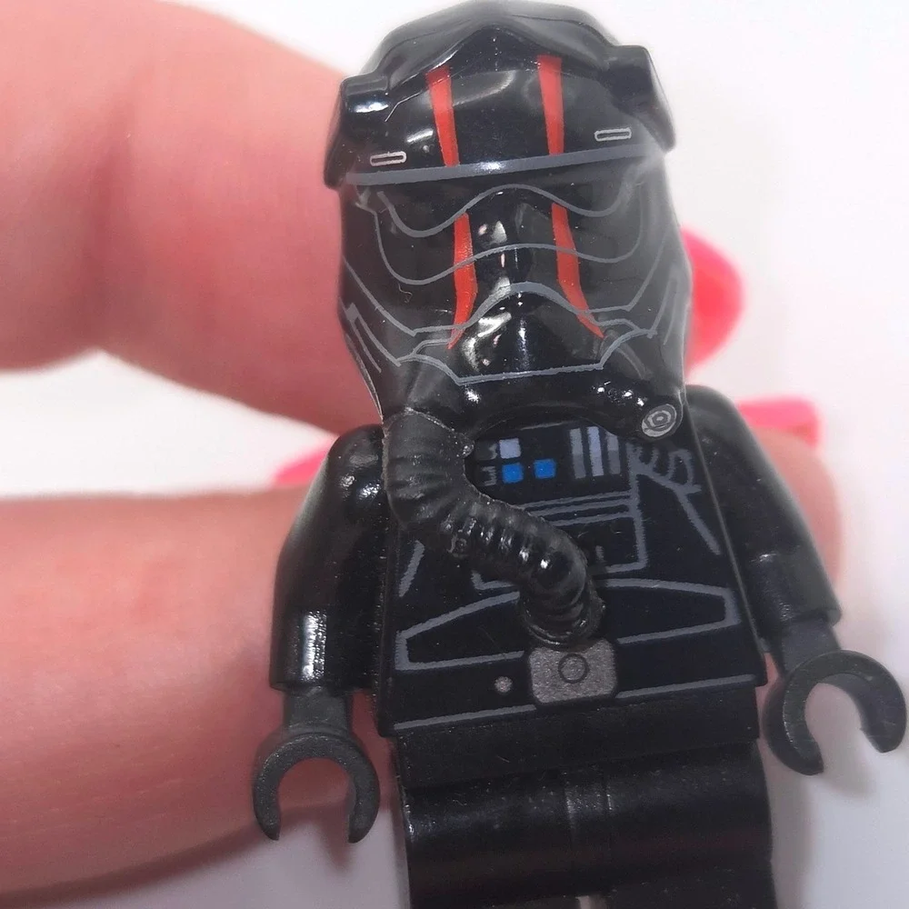 LEGO Minifigure OS Black Excellent Star Wars First Order TIE Fighter Pilot